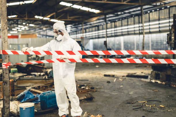 Professional Sewage Cleanup technician working in Elgin, SC